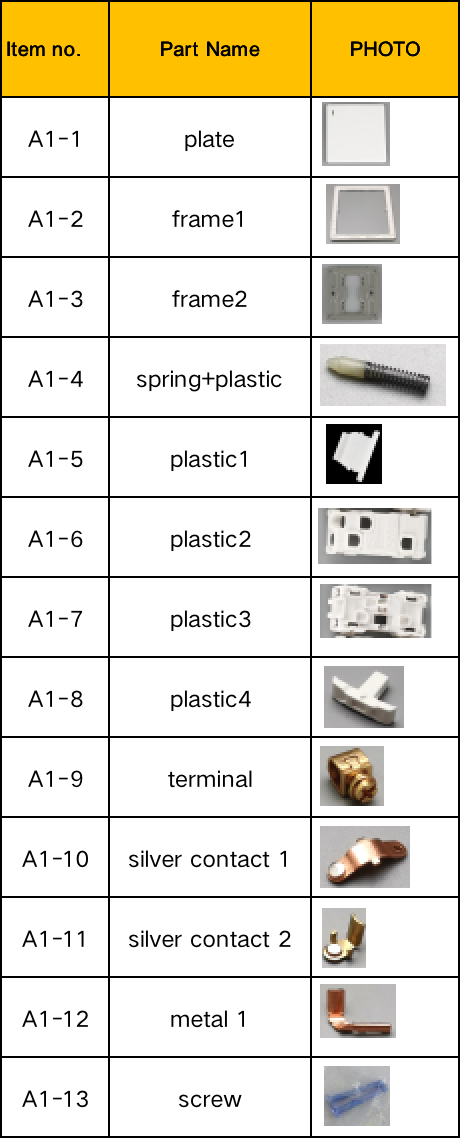 electric socket parts